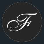 F Monogram Stickers<br><div class="desc">Diese Aufkleber verfügen über ein elegantes,  kursives F-Monogramm. Ideal für Gastgeschenke Hochzeiten,  etc.!</div>