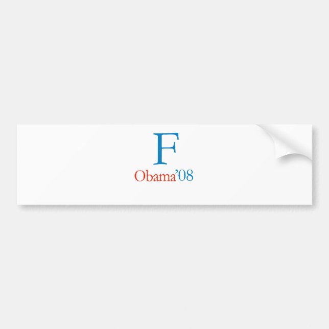 F OBAMA AUTOAUFKLEBER (Vorne)