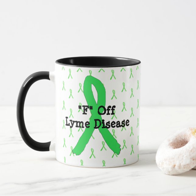 F Off Lyme Disease Coffee Tasse (Mit Donut)