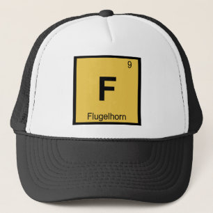 F - Periodischer Tabelle der Flugelhorn Music Chem Truckerkappe