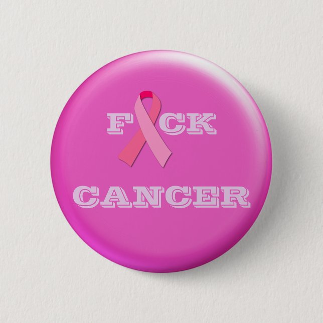 F "Pink Ribbon" KREBS Button (Vorderseite)