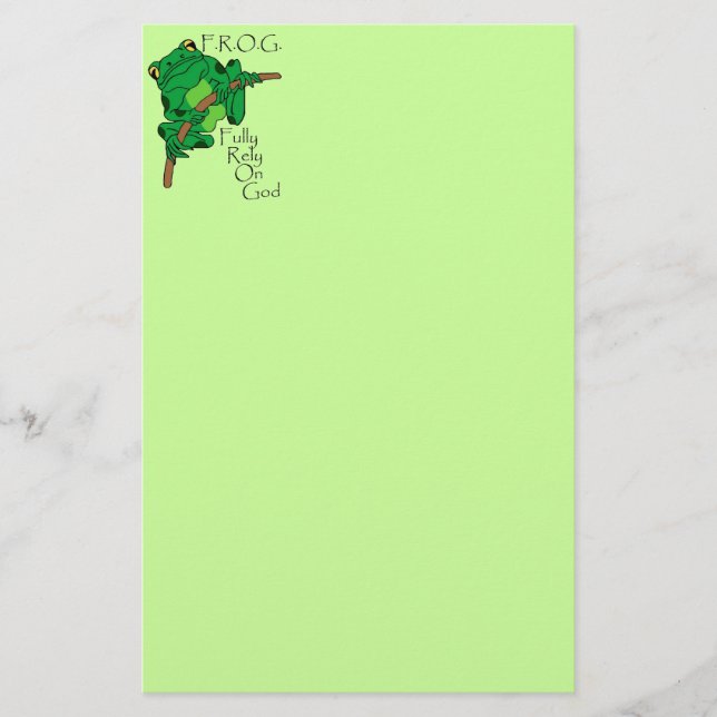 F.R.O.G. Bauen Sie völlig auf Gott #1 Briefpapier (Vorderseite)