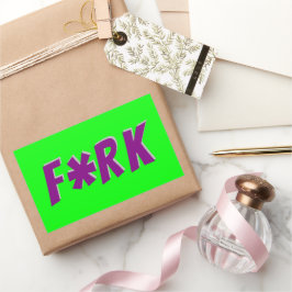 F*RK - Spielerisches Zensored-Fork-Design Rechteckiger Aufkleber