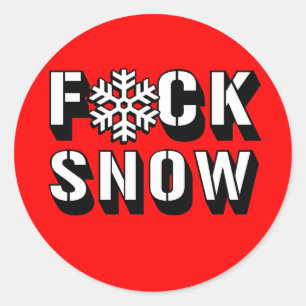 F-SCHNEE RUNDER AUFKLEBER