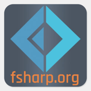 F# Software-Grundlagen-Aufkleber Quadratischer Aufkleber