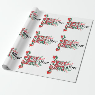F steht für Vaters Umschlagpapier Geschenkpapier