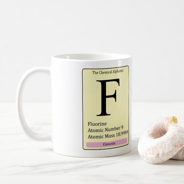F Tasse des chemischen Alphabets (Mit Donut)
