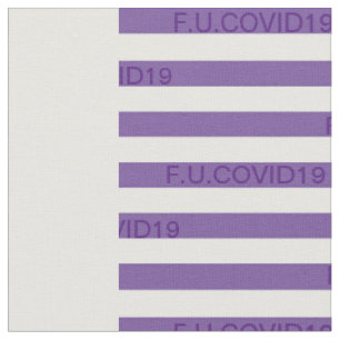 F.U.COVID19 Lila Streifen Stoff