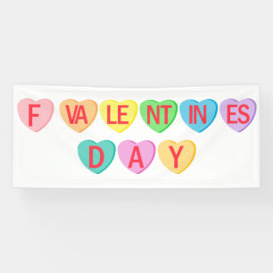 F VALENTINE'S DAY - Candy Hearts Banner
