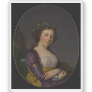 F.X. Fabre - Portrait von Marie-Louise Joubert Aufkleber
