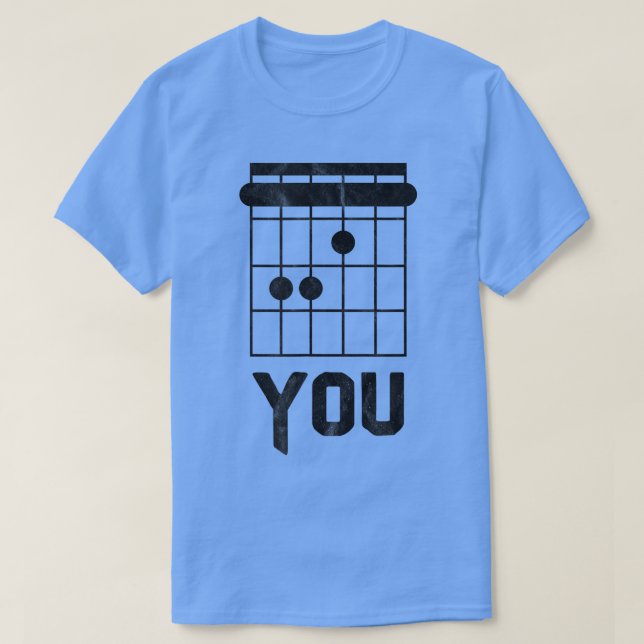 F You Guitar Chord Chart Funny Gitarrist T-Shirt 7 (Design vorne)