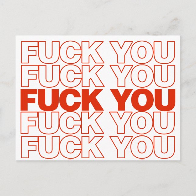 F You parody Postkarte (Vorderseite)