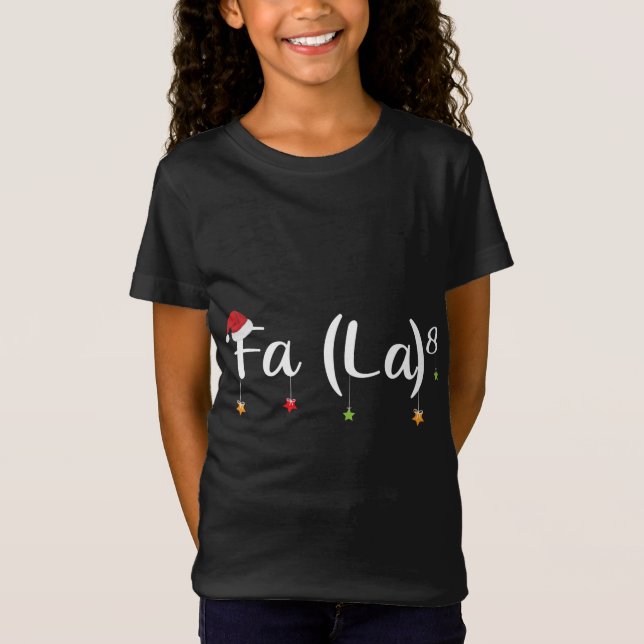 FA8 Funny Mathe Lehrer Santa FA LA xmas Urlaub T-Shirt (Vorderseite)