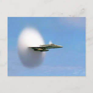 FA-18 Hornet Breaking Sound Barrier Postkarte