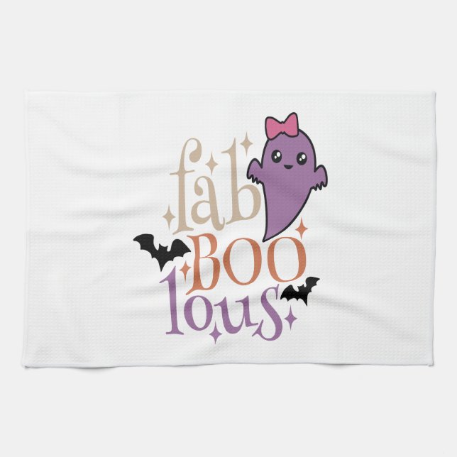 Fa BOO Lous Fa BOO Lous Halloween Ghost Geschirrtuch (Horizontal)