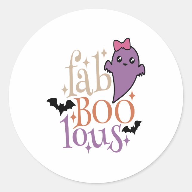 Fa BOO Lous Fa BOO Lous Halloween Ghost Runder Aufkleber (Vorderseite)
