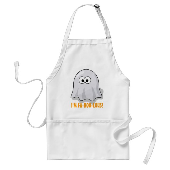 FA-BOO-Lous Niedlicher Cartoon Halloween Ghost Schürze (Vorne)