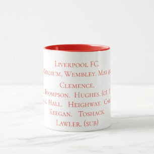 FA Cup-Siegermannschaft 1974 Liverpools FCS Tasse