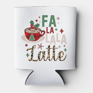 Fa Fa La La Latte Lustiger Weihnachten Santa Xmas Dosenkühler