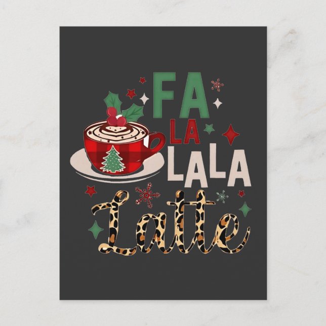 Fa Fa La Latte Funny Weihnachten Weihnachten (Vorderseite)