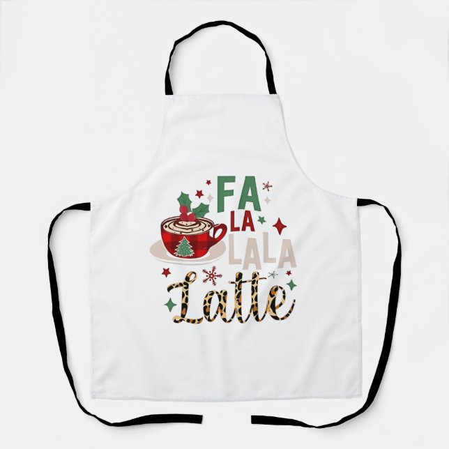 Fa Fa La Latte Funny Weihnachten Weihnachten Schürze (Vorderseite)