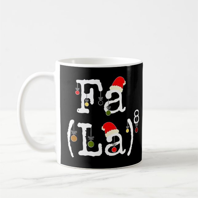 Fa La 8 - Funny Christmas Mathe Nerd, Funny Mathe  Kaffeetasse (Links)
