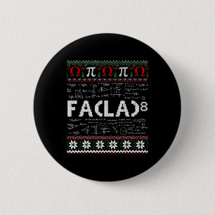 Fa (la)8 Funny Christmas Santa Fa La Math Lehrer Button