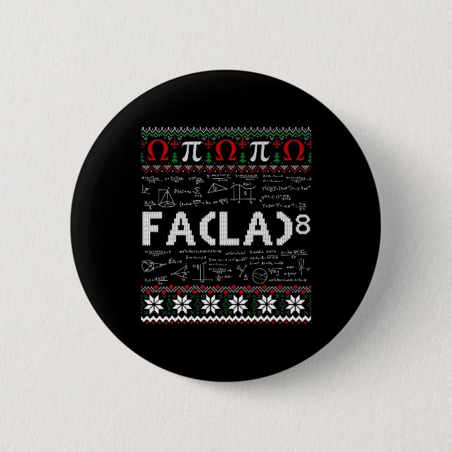 Fa (la)8 Funny Christmas Santa Fa La Math Lehrer Button (Vorderseite)