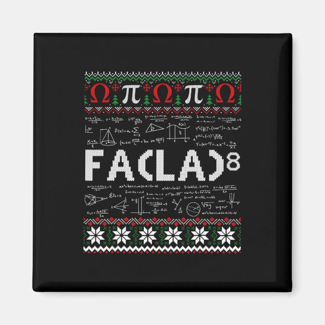 Fa (la)8 Funny Christmas Santa Fa La Math Lehrer Magnet (Vorne)