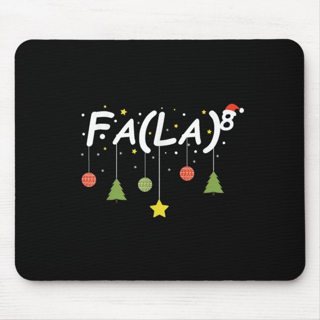 Fa (la)8 Funny Christmas Santa Fa La Math Teacher  Mousepad (Vorne)