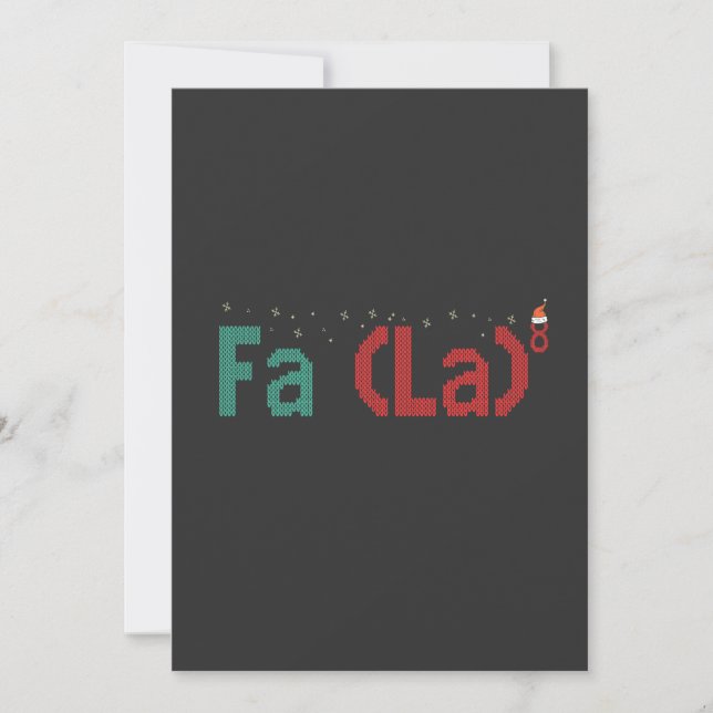 FA (LA)8 Funny Nerdy Math Weihnachtsgeschenk Dankeskarte (Vorderseite)