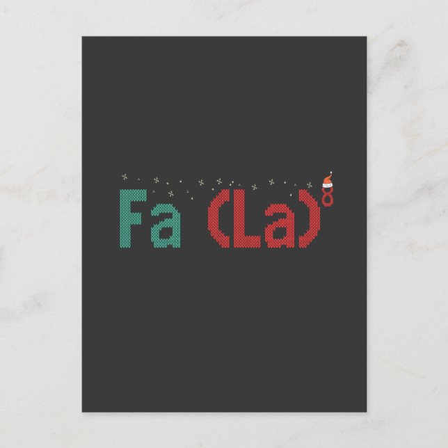 FA (LA)8 Funny Nerdy Math Weihnachtsgeschenk Postkarte (Vorderseite)