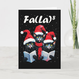 Fa La 8 Katzen singen Weihnachtslieder Katzenliebh Karte