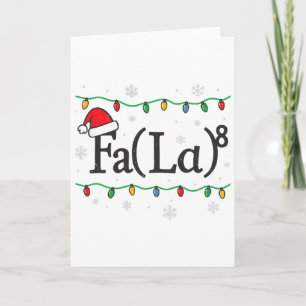 Fa (la) 8 Lustiger Mathematik-Lehrer Weihnachten H Karte