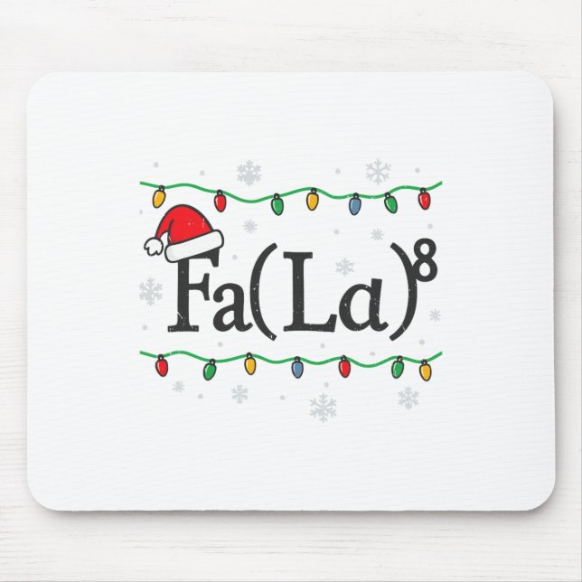 Fa (la) 8 Lustiger Mathematik-Lehrer Weihnachten H Mousepad (Vorne)