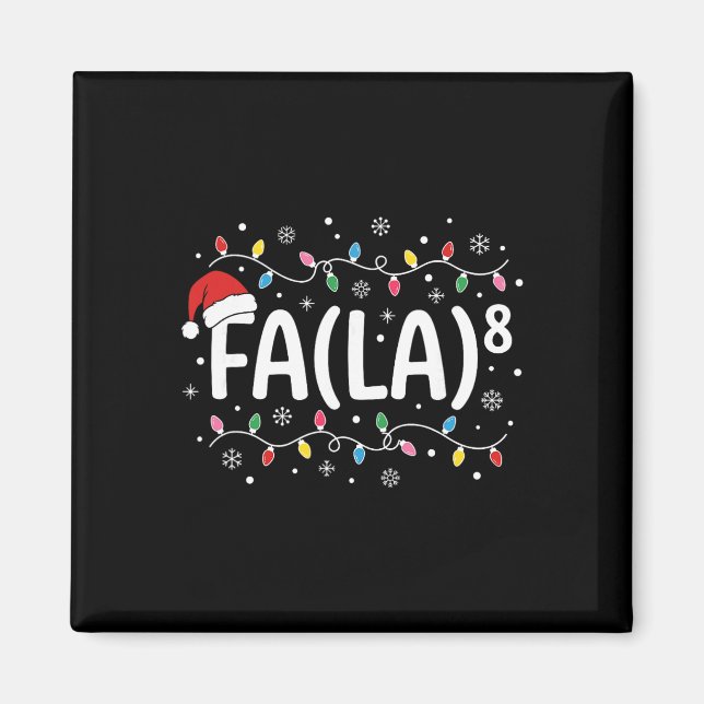 Fa La 8 Lustiger Weihnachtslied Santa-Mathe-Lehrer Magnet (Vorne)