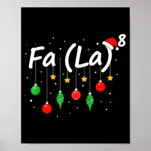 Fa (la) 8 Lustiger Weihnachtsmann Fa La Mathelehre Poster