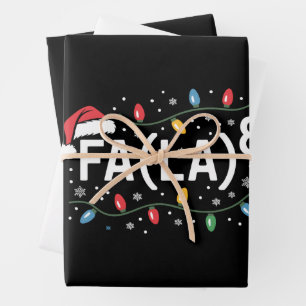 FA (LA)8 Lustiges Weihnachten Santa Fa La Matheleh Geschenkpapier Set