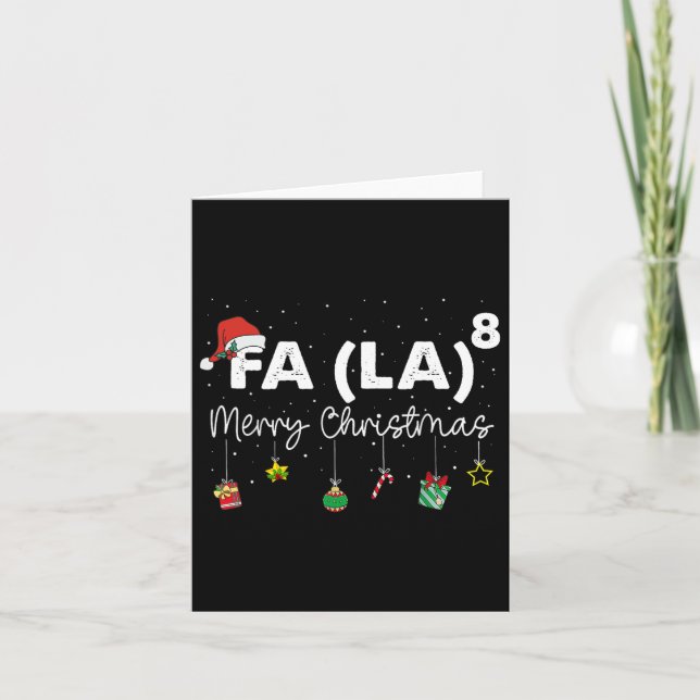 Fa (la)8 Weihnachten Weihnachtsmann Fa La Math Leh Karte (Vorderseite)