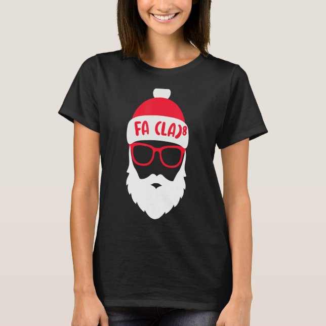 FA LA 8 Weihnachtsfeier Santa Fa La Math T-Shirt (Vorderseite)