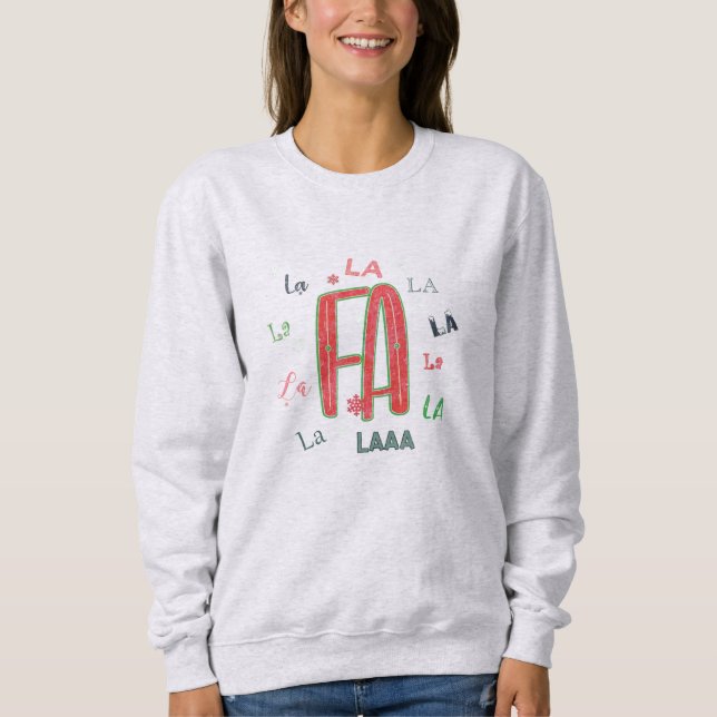 Fa La Adorable Women's Christmas Hoodie (Vorderseite)