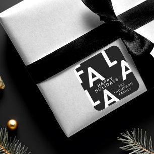 Fa La Bold Letters Minimalistisch Modernes Black Quadratischer Aufkleber