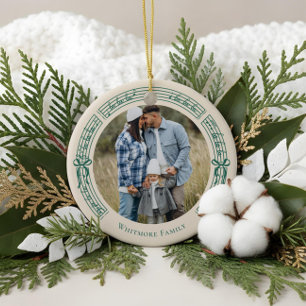 Fa La Bow Vintag Sheet Music Foto Weihnachten Keramik Ornament
