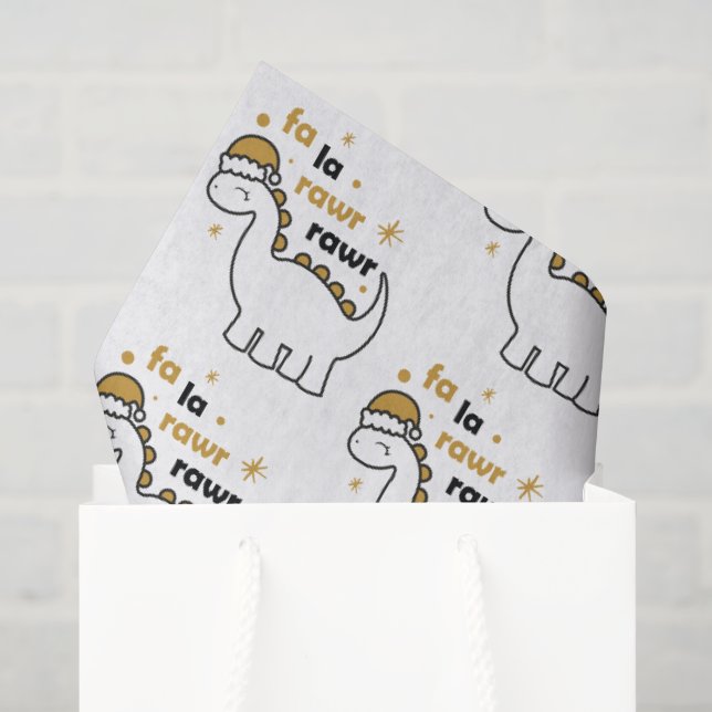 Fa La Brüllen Brüllen Dinosaurier Seidenpapier (Geschenktüte)
