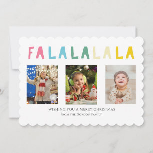Fa La Christmas 3 Foto Collage Niedlich Feiertagskarte