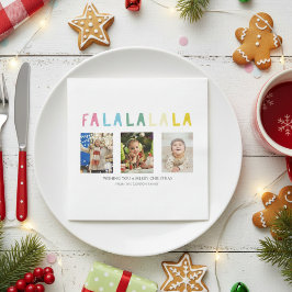 Fa La Christmas 3 Foto Collage Niedliche Pastelle Serviette