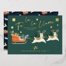 Fa La Christmas Llama Rentiers & Sleigh Geschenke