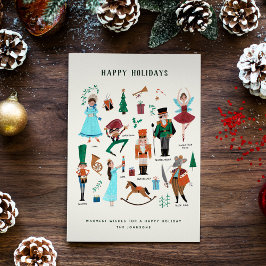 Fa La Christmas Nutcracker Ballet Dancer Feiertagskarte