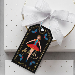 Fa La Christmas Nutcracker Balletttänzerin zu und Geschenkanhänger