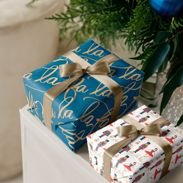 Fa La Christmas Nutcracker Charaktere Geschenkpapier Set (Fa La La Christmas Nutcracker Characters Wrapping Paper Sheets)